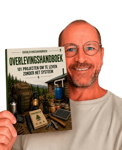 Klant met het Survival Handboek in handen — foto 02
