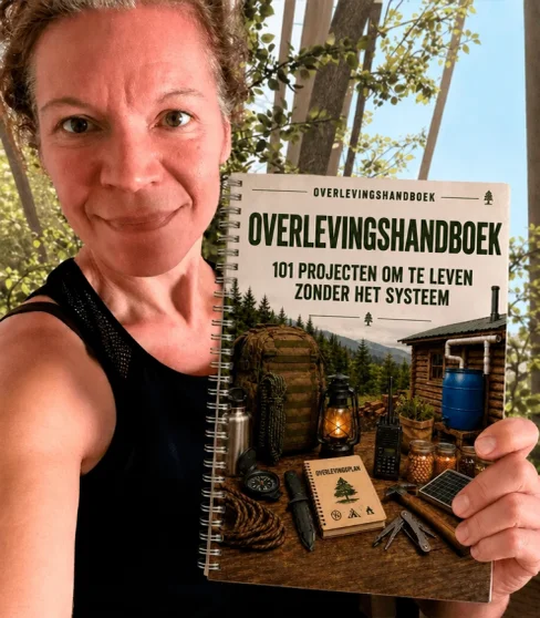 Klant met het Survival Handboek in handen — foto 04